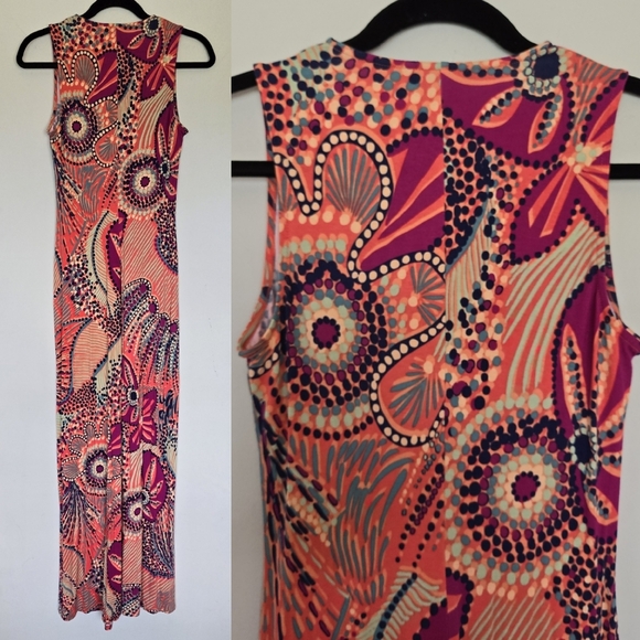 Tommy Bahama Women's Floral Front Twist Tambour Maxi Dress Size XS Coastal Rare - Picture 3 of 9